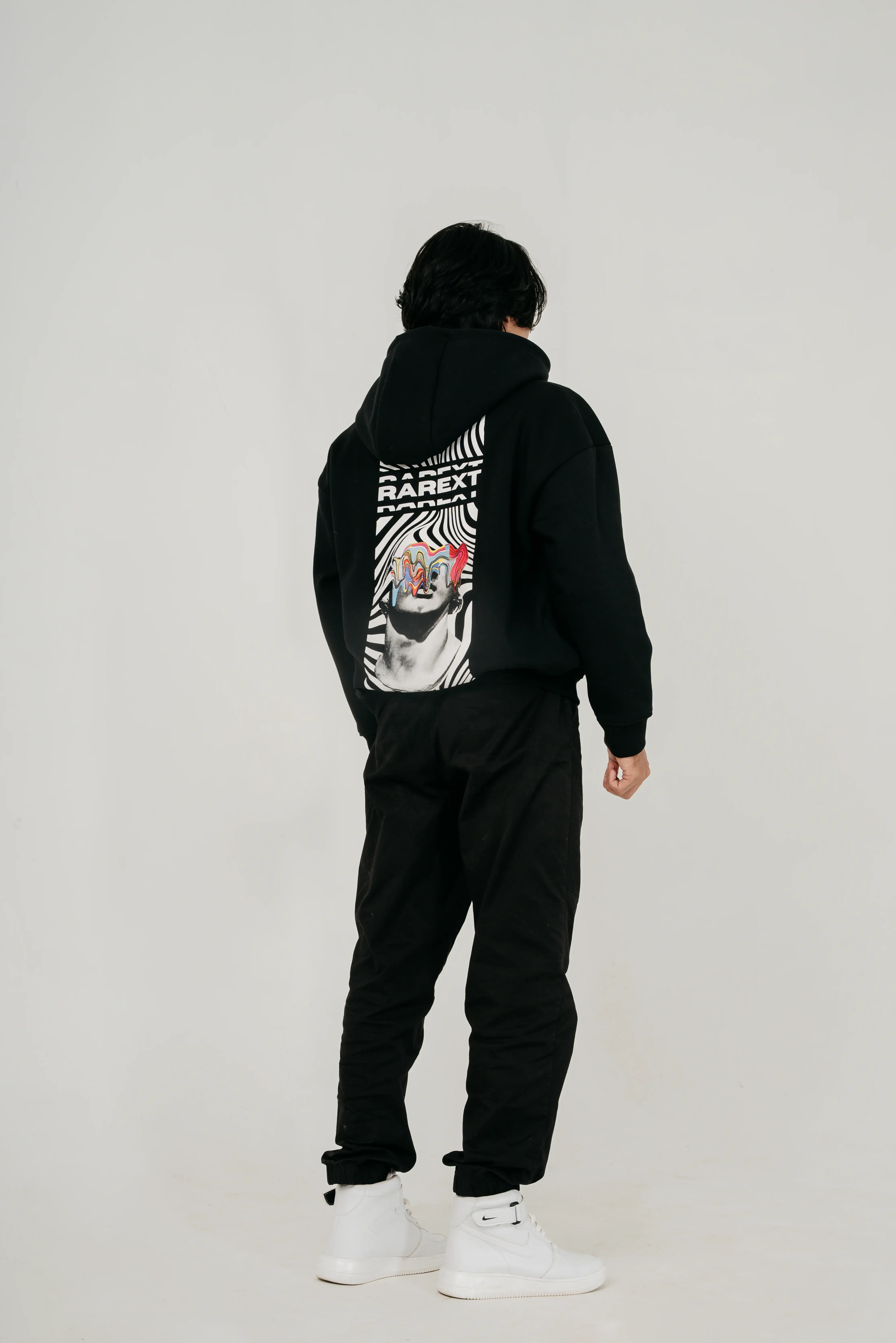 Glitch Black Long Back